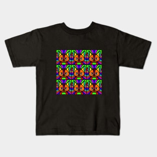 Cat rainbow pattern Kids T-Shirt